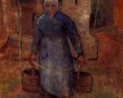 卡米耶 毕沙罗 : Woman with Buckets